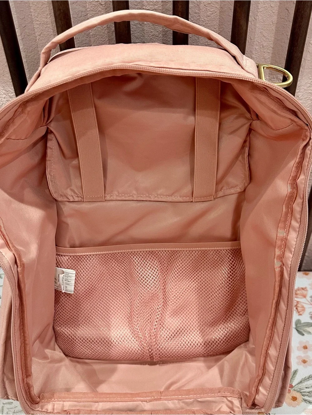 JUJUBE ‘BE RIGHT BACK’ DIAPER BAG BACKPACK PINK BLUSH CHROMATICS